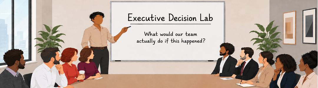 Executive Decision Lab tabletop discussion